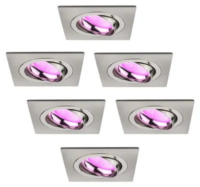 Image de Ledvion lot de 6 spot encastrable LED RGB dimmable WiFi