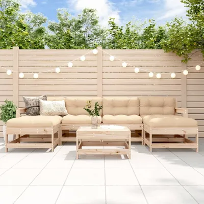Produktbild von Design Möbel 7-tlg. Garten-Lounge-Set Massivholz Kiefer - 2024 Neu