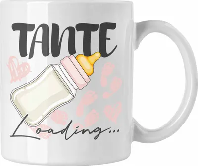 Produktbild von Trendation - Tante Loading Tasse Werdende Tante Schwangerschaft Ankündigung Schwester (Weiß)