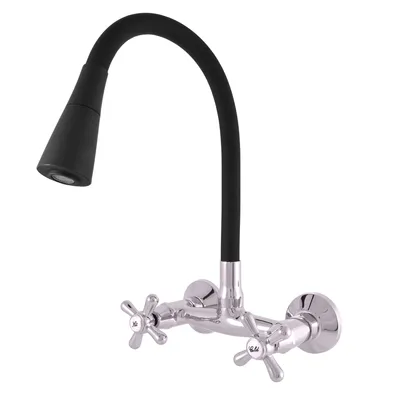 Obrázek produktu pro RAV Slezák Slezák Rav Vodovodní baterie dřezová s flexibilním ramínkem se sprchou MK102/13 Barva: chrom/černá, Rozměr: 150 mm