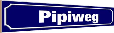 Produktbild von vianmo Holzschild 10x46 cm Pipiweg