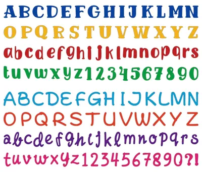 Produktbild von Schablonen für Buchstaben und Zahlen, Set für handgeschriebenen Text