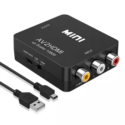 Produktbild von AV zu HDMI Adapter Konverter Full HD 1080P Video Audio TV 3 RCA HDMI