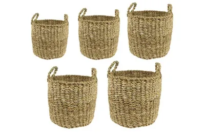 Productafbeelding van Ter Steege plantenmand, zeegras, beige-groen, diameter 38 cm, hoogte 33 cm