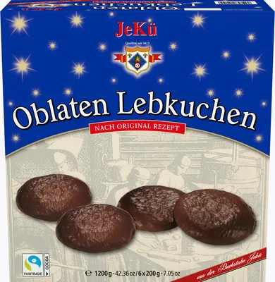 Obrázek produktu pro Jekü oplatky perníkové obyčejné s olejnatými semínky a čokoládou 1200g