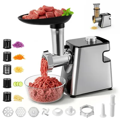 Fleischwolf 2800 W, 5-in-1 Multihakmaschine mit Wurstfüller