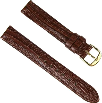 Produktbild von Minott Ersatzband Uhrenarmband Leder Teju-Print braun 14mm 17487G