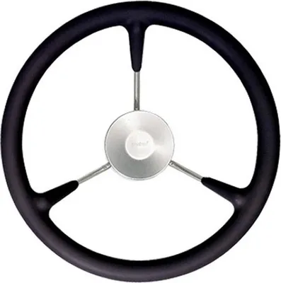 Immagine prodotto di Volante VETUS in acciaio inox Ø380 mm con bordo nero | KS38Z