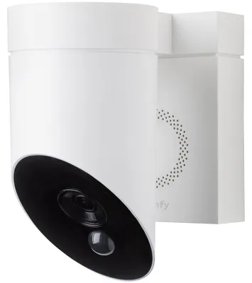 Image de Caméra de surveillance Somfy Outdoor HD, 1080p, avec détecteur de mouvement, sirène, couleur blanche