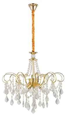 Zdjęcie produktu dla Toolight Lampa Wisząca Z Kryształami Swe081-cp 60cm Złota