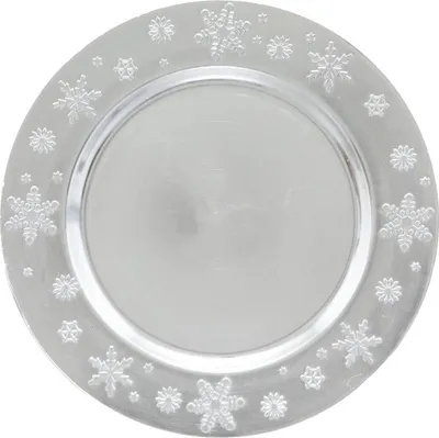Obrázok produktu pre Tanier "Colorama de Noël" D 33 cm s motívom snehovej vločky strieborný