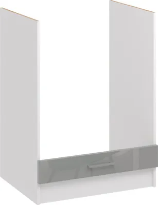 Produktbild von Roe Furniture | Küchenunterschrank 60 cm - Grau – Glanzgrau - Schrank unter dem Backofen - Ohne Arbeitsplatte - Unterschränke Küche - ZK6
