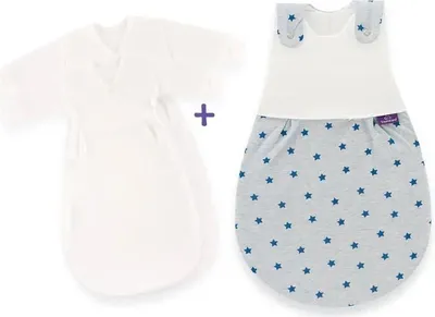 Produktbild von Träumeland Babyschlafsack LIEBMICH 3tlg. Set Größe 56/62 Sternentraum blau