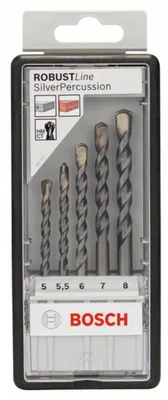 Image de jeu de forets à béton CYL-3 5 pièces, Robust Line, 5-8 mm