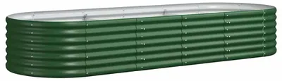 Obrázok produktu pre vidaXL Pozinkovaná oceľová vyvýšená posteľ 224x80x36 cm Zelená