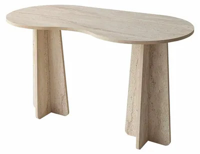 Produktbild von Holzschreibtisch "infini" 120 x 60 x 75 cm - Travertin