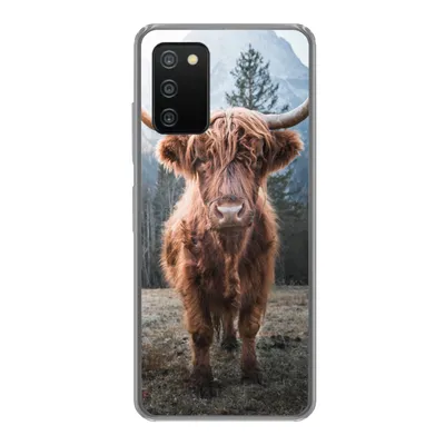 Produktbild von MuchoWow® Handyhülle Schutzhülle Hülle für Samsung Galaxy A03s Schottischer Hochländer - Kuh - Tiere - Berg - Natur Silikon Softcase Handy Hülle - Schutz