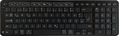 Produktbild von Contour Design Balance Keyboard BK - Drahtlose Tastatur-DE Version, Volle Größe (100%), Verkabelt & Kabellos, RF kabellos + USB, QWERTZ, Schwarz