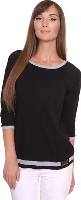 Produktbild von Longshirt Shirt 2 Farbig 3/4 Ärmel; Schwarz/S/M 36/38