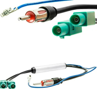 Produktbild von Auto Radio Antennenadapter 2x Fakra Phantomeinspeisung DIN Anschluss universal