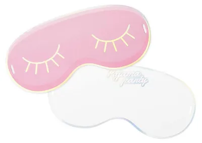 Produktbild von 8 Einladungen für Pyjama-Party in Maskenform -
