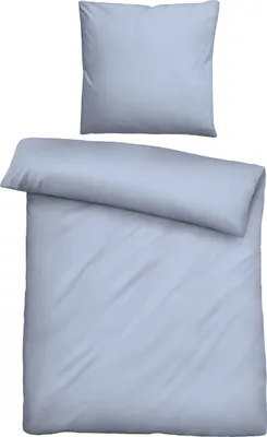 Produktbild von biberna Lyocell Bettwäsche 0470500 UNI color: eisblau, size: 1x 155x200 cm + 1x 80x80 cm