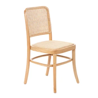 Produktbild von HOMLA Krzesło LEGNO rattanowe naturalne 49x45x83 cm