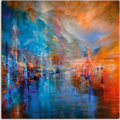 Produktbild von ARTland Leinwandbild Der Weg Größe: 70x70 cm