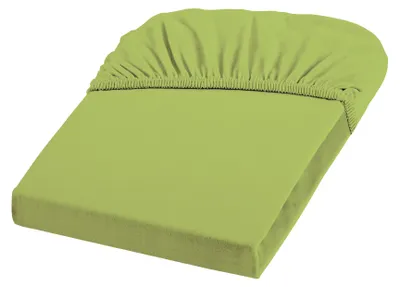 Produktbild von Fleuresse Jenny C 120x200 cm, Mako-Jersey-Spannlaken, apfelgrün
