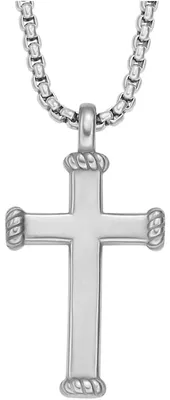 Produktbild von Fossil JF04401040 Herren Collier Kreuz Edelstahl Silber 56 cm