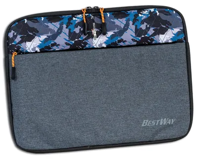 Productafbeelding van Bestway Notitieboekentas, meerkleurig, uniseks, voor zakelijk gebruik en op de universiteit/hogeschool, blauw, geschikt voor laptops van 13 - 14 inch, modelnummer OTI108B