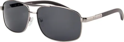 Produktbild von Polarisierte Sportliche Herren Sonnenbrille Bikerbrille Pilotenbrille 8257 Silber Rahmen