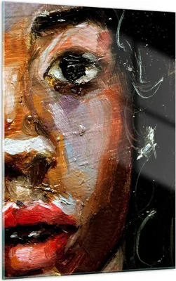Produktbild von Bilder auf glas - Einteilig - Pastos Porträt afrikanisch - 50x70cm - Glasbilder - Wandbilder - Bilder - zum Aufhängen bereit - Wanddekoration aus Glas - Glas Bilder - Wandbild auf Glas - GPA50x70-4674