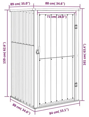 Produktbild von vidaXL Gerätehaus Anthrazit 88x89x161 cm Verzinkter Stahl