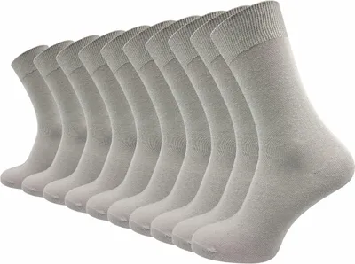 Produktbild von Gawilo  100% Baumwolle Socken (10 Paar) | Komfortbund venenfreundlich | Herren & Damen, Hellgrau / 35 - 38