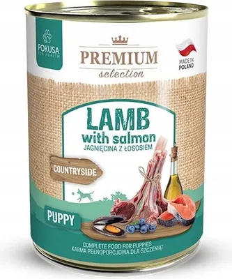 Image de POKUSA - Agneau au saumon - 400 g - Nourriture humide pour chiots