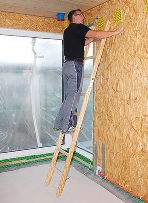 Produktbild von Günzburger Steigtechnik Sprossen-Anlegeleiter Holz ohne Traverse 10 Sprossen - 033110
