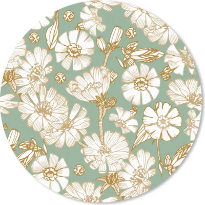 Produktbild von MuchoWow® Mauspad Mousepad Blume - Jugendstil - Design 40x40 cm - Mousepads - Maus Mat - Pad - Mausunterlage - Schreibtisch Accessoires