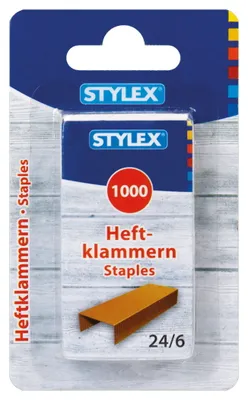 Produktbild von Stylex 31100 Heftklammern, 24/6, 1000 Stück