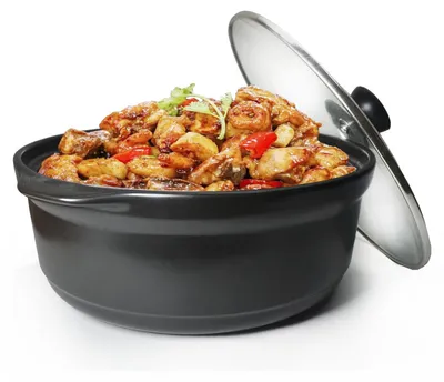Immagine prodotto di Omgoods - Teglia in Vetroceramica con coperchio - 3 litri, adatta al forno