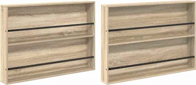 Produktbild von vidaXL Magazinregal 2 pcs Sonoma-Eiche 100 x 12 x 70 cm Holzwerkstoff