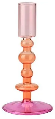 Produktbild von Gift Company Kerzenständer Voile Rosa Orange (15,7cm)