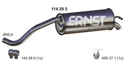 Produktbild von ERNST 114295 Endschalldämpfer für VW POLO (9N) Auspuff