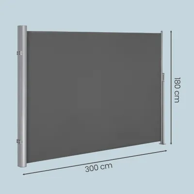 Zdjęcie produktu dla Wysuwana markiza boczna z obudową aluminiową, zapewniającą pełną ochronę przed wiatrem i deszczem