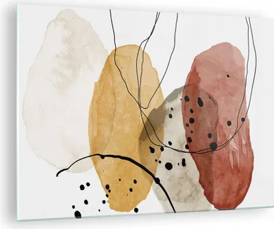 Produktbild von Bilder auf glas - Einteilig - Aquarell Abstraktion Formen - 70x50cm - Glasbilder - Wandbilder - Bilder - Wanddekoration aus Glas - Glas Bilder - Wandbild auf Glas - GAA70x50-4658
