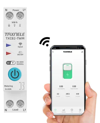 WiFi Smart Stromunterbrecher 16A, 1P, 230V, 63A, DIN-Schiene