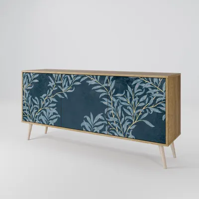 Produktbild von Spacerebels Kommode mit 3 Türen - Sideboard Komodenschrank - Highboard - Kleiderschrank Möbel - Wohnzimmer Schlafzimmer - 57,5×111×42 (HxBxT)
