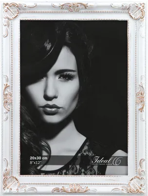 Produktbild von Barock Bilderrahmen Kunststoff Bild Foto Rahmen Picture Frame - Farbe: Weiß-Gold | Format: 10x15