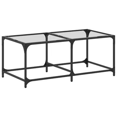 Obrázek produktu pro vidaXL Konferenční stolek se skleněnou deskou transparentní 98,5x50x40 cm ocelový