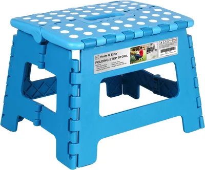 Imagen del producto de Taburete plegable de plástico resistente, de 23 cm, plegable y antideslizante, ideal para la cocina